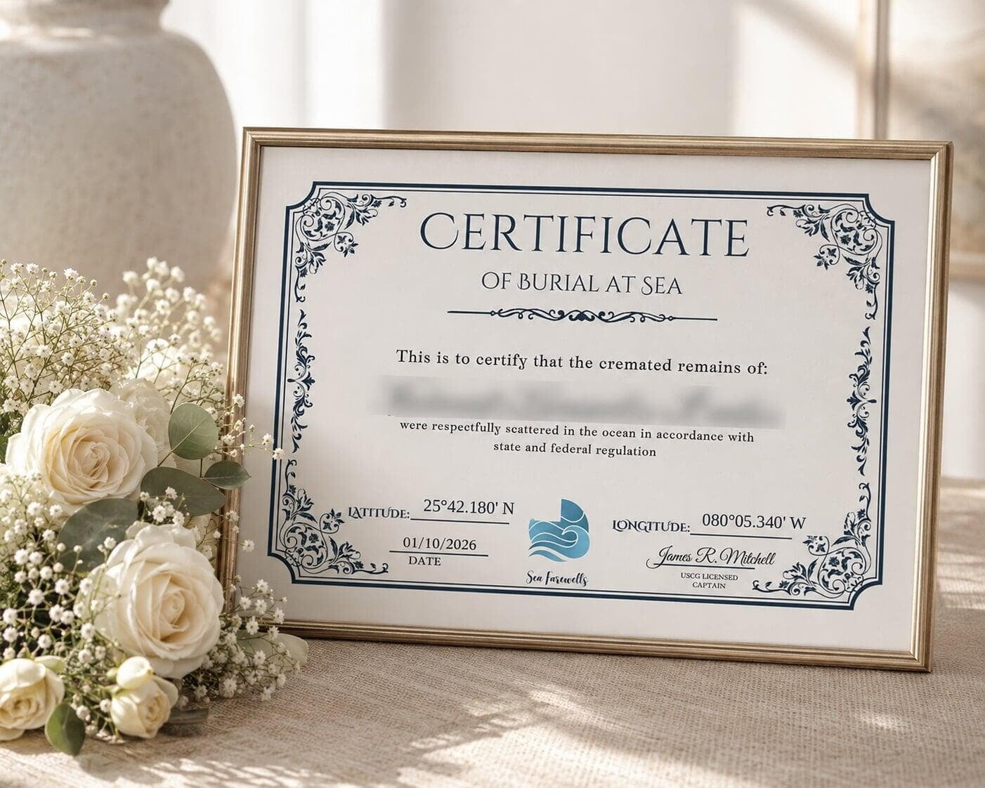 Understanding the Coordinates on Your Certificate